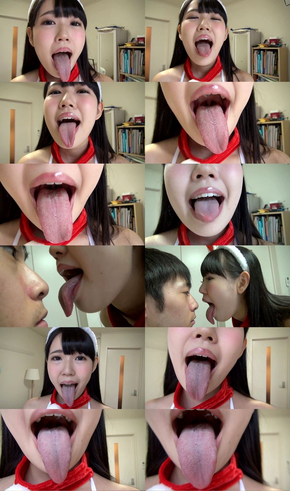 ひなたりこのエロ長い舌と口内をじっくり観察 (1)